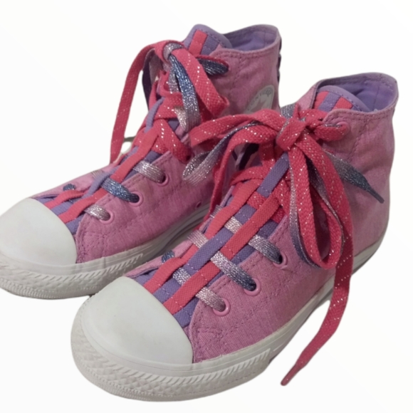 Converse Shoes - CONVERSE ALL STAR LOOPHOLES ICY PINK W Sz 6. PURPLE/PINK LACES